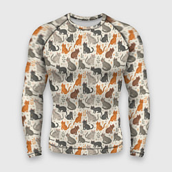 Мужской рашгард Мурлыкающий узор