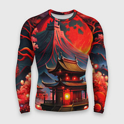 Рашгард мужской Japan red nature, цвет: 3D-принт