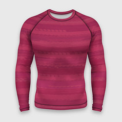 Мужской рашгард Малиновый розовый полосатый
