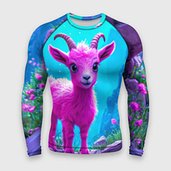 Рашгард мужской Розовый козлик, цвет: 3D-принт