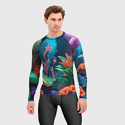 Рашгард мужской Морские растения, цвет: 3D-принт — фото 2