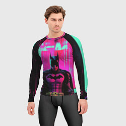 Рашгард мужской Бэтмен с розовым фоном, цвет: 3D-принт — фото 2