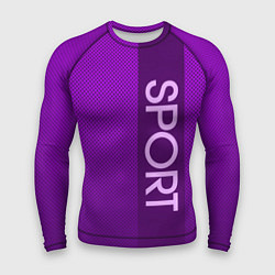Мужской рашгард Sport крупными фиолетовый с полосой