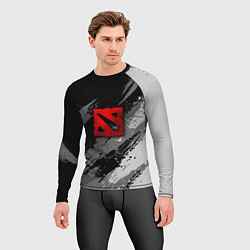 Рашгард мужской Dota 2 - монохромный серый, цвет: 3D-принт — фото 2