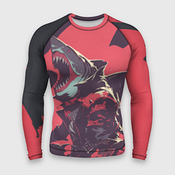 Рашгард мужской Орущая акула, цвет: 3D-принт