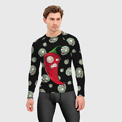 Рашгард мужской Перчик из игры растения против зомби, цвет: 3D-принт — фото 2