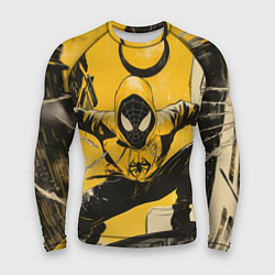 Рашгард мужской Черный человек-паук, цвет: 3D-принт