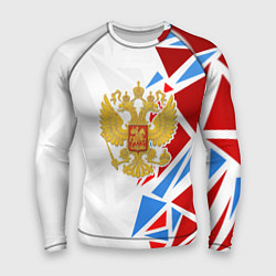 Рашгард мужской Герб России - фрагментация цветов, цвет: 3D-принт