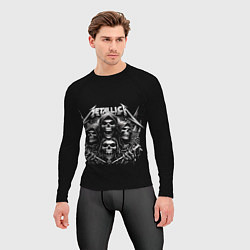 Рашгард мужской Metallica - four skulls, цвет: 3D-принт — фото 2