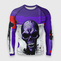 Мужской рашгард Пурпурный зловещий череп