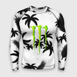 Рашгард мужской Monster energy пальмы, цвет: 3D-принт