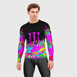 Рашгард мужской Monster energy краски неоновые, цвет: 3D-принт — фото 2