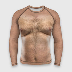 Рашгард мужской Волосатое тело толстяка, цвет: 3D-принт
