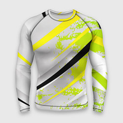 Мужской рашгард Color white light green