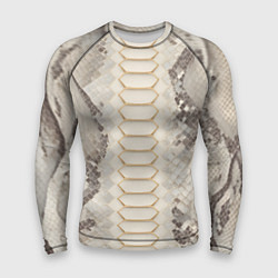 Рашгард мужской Светлая кожа змеи, цвет: 3D-принт
