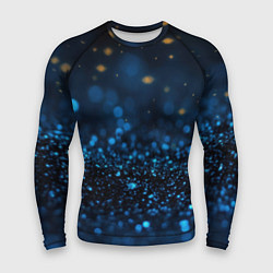Рашгард мужской Боке блестяшки на черном, цвет: 3D-принт