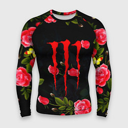 Рашгард мужской Monster energy rose steel, цвет: 3D-принт