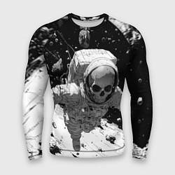 Рашгард мужской Скелет - космонавт на планете, цвет: 3D-принт