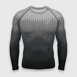 Рашгард мужской Градиент полосами тёмно-серый графитовый, цвет: 3D-принт