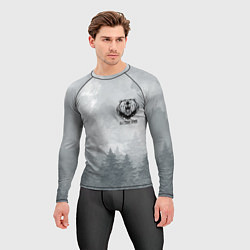 Рашгард мужской Лес мой храм - медведь русич, цвет: 3D-принт — фото 2