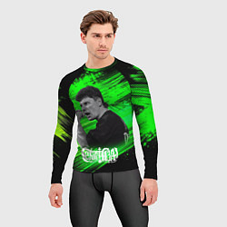 Рашгард мужской Юрий Хой с микрофоном, цвет: 3D-принт — фото 2