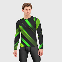 Рашгард мужской Color black green, цвет: 3D-принт — фото 2