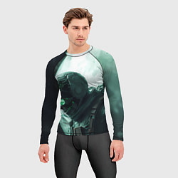 Рашгард мужской Скелет космонавта перед планетой, цвет: 3D-принт — фото 2