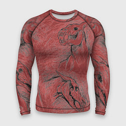 Рашгард мужской Черепа лошадей - эскиз, цвет: 3D-принт
