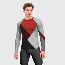 Рашгард мужской Color black red grey, цвет: 3D-принт — фото 2