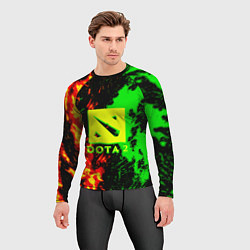 Рашгард мужской Dota 2 кислотные краски, цвет: 3D-принт — фото 2
