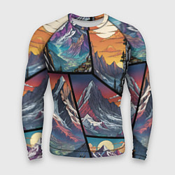 Рашгард мужской Горы в стиле фэнтези, цвет: 3D-принт