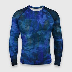 Мужской рашгард Абстракция - blue uniform camouflage