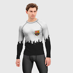 Рашгард мужской Barcelona черный огонь, цвет: 3D-принт — фото 2