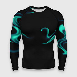 Рашгард мужской Color light blue abstraction, цвет: 3D-принт