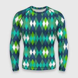 Мужской рашгард Разноцветные ромбы геометрия