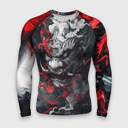 Рашгард мужской Японский дракон в дыму, цвет: 3D-принт