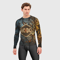 Рашгард мужской ACDC винтажный логотип, цвет: 3D-принт — фото 2