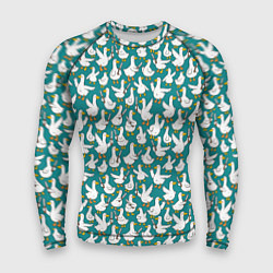 Мужской рашгард Злой гусь узор