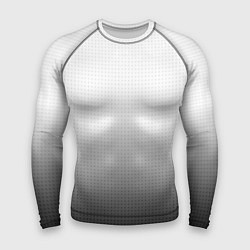 Мужской рашгард Из белого в чёрный градиент с точками