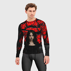 Рашгард мужской Билли Айлиш готический образ, цвет: 3D-принт — фото 2
