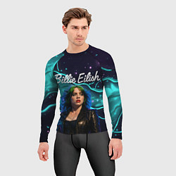 Рашгард мужской Певица Билли Айлиш, цвет: 3D-принт — фото 2