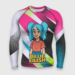 Рашгард мужской Билли Айлиш в стиле мультфильма, цвет: 3D-принт