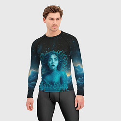 Рашгард мужской Билли Айлиш из волн, цвет: 3D-принт — фото 2