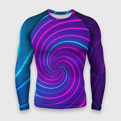 Мужской рашгард Сине-фиолетовая спираль