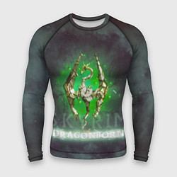 Мужской рашгард Skyrim gold logo Dragonborn
