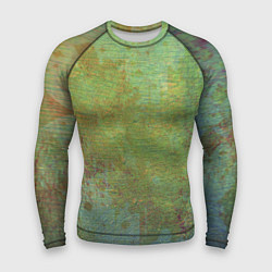 Рашгард мужской Абстракция - green oil stain, цвет: 3D-принт