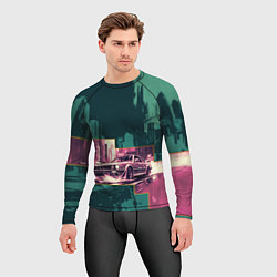 Рашгард мужской Дрифтующий спорткар, цвет: 3D-принт — фото 2