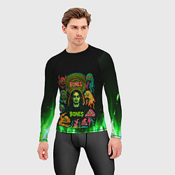 Рашгард мужской Bones психоделика, цвет: 3D-принт — фото 2
