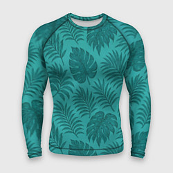 Мужской рашгард Тропические листья - паттерн