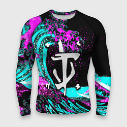 Мужской рашгард Doom самураи неоновая волна